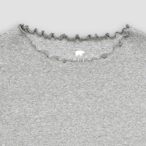 Heather Grey Ribbed Shirt XXS - Premium Unisex Lettuce | LEKSI Pakistan