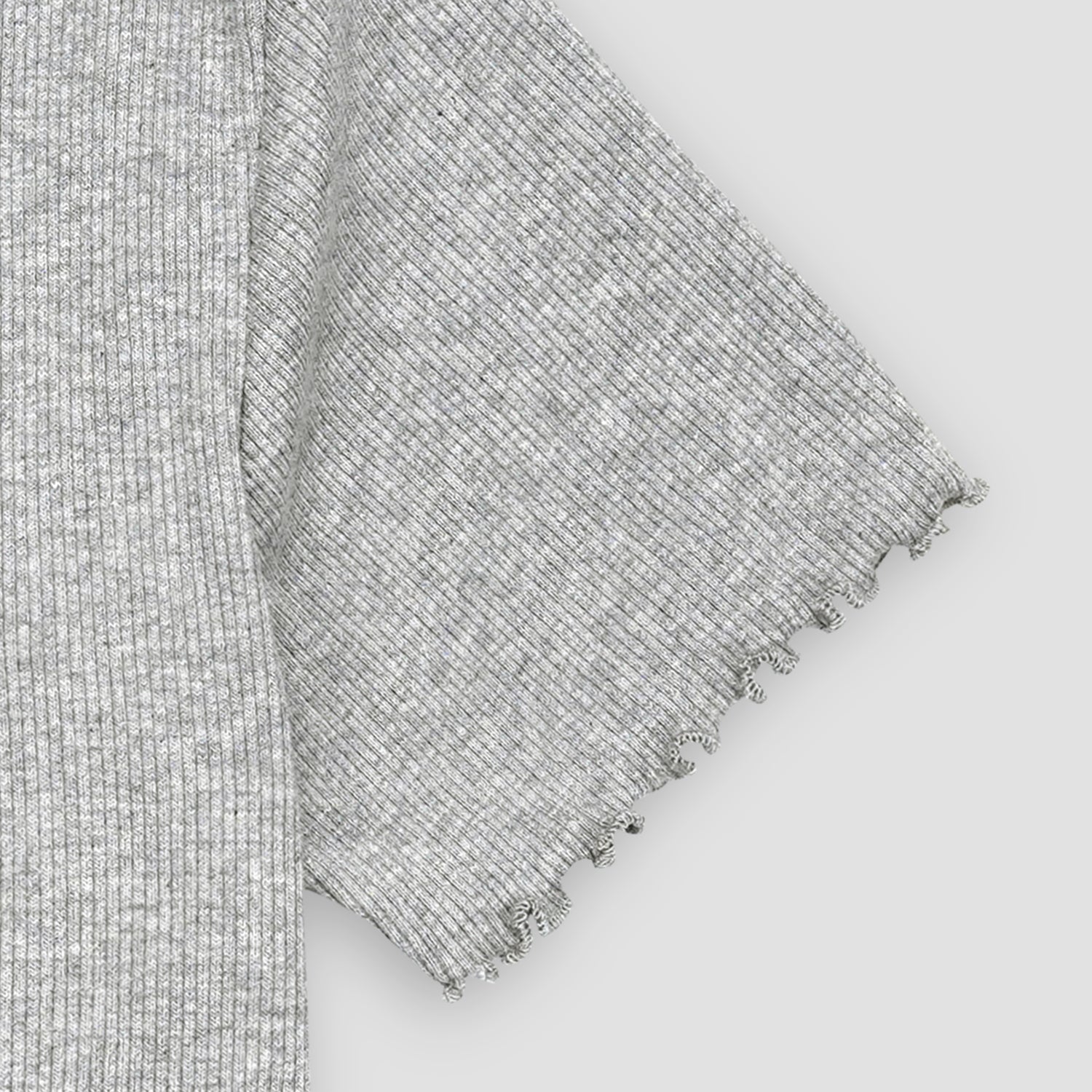 Heather Grey Ribbed Shirt XXS - Premium Unisex Lettuce | LEKSI Pakistan