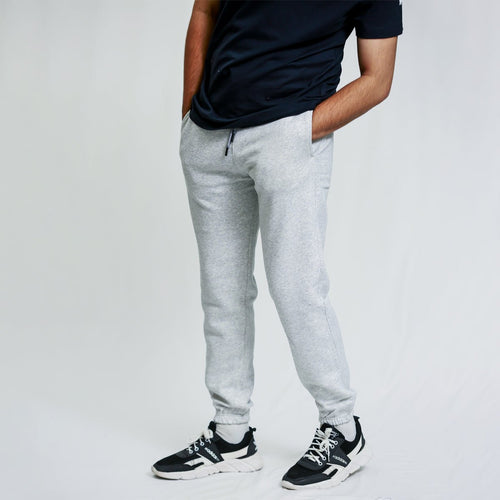 Heather White Unisex Sweatpants - Fleece (Winter - Friendly) XS - Premium Unisex Sweatpants | LEKSI Pakistan