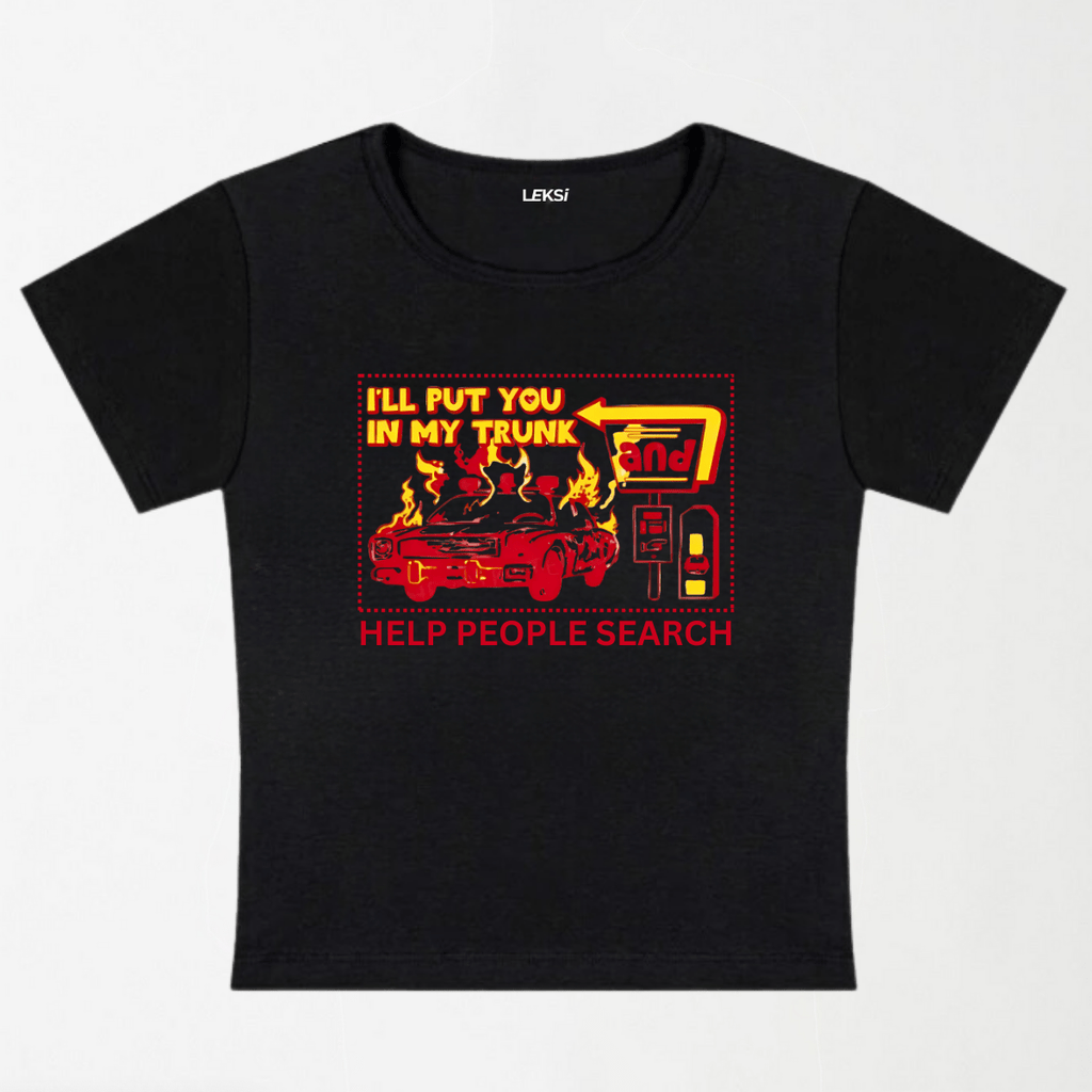 HELP PEOPLE SEARCH Y2K Baby Tee XXS - Premium Unisex | LEKSI Pakistan