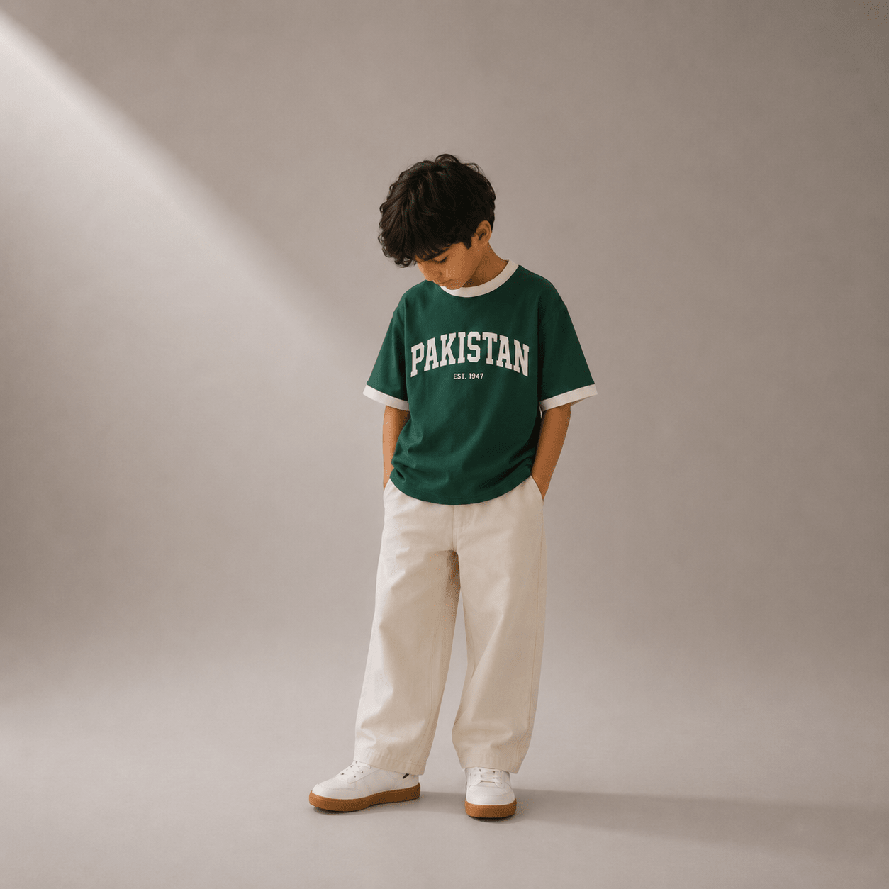 Heritage 1947 Collegiate Ringer Kids Tee 2-3 Years - Premium Unisex Graphic T-Shirt | LEKSI Pakistan