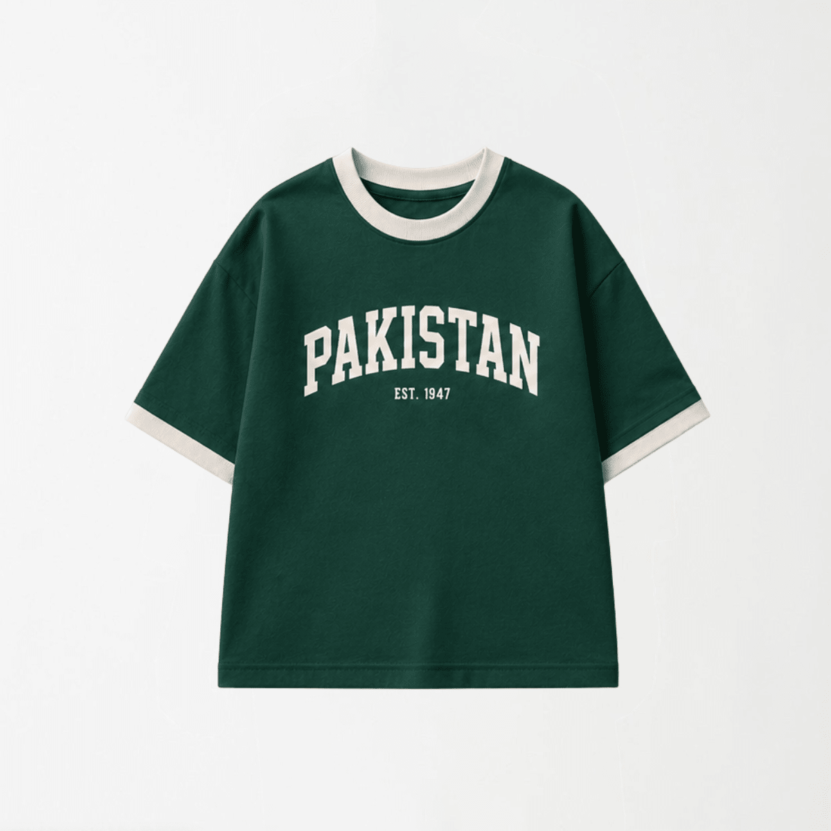 Heritage 1947 Collegiate Ringer Kids Tee 2-3 Years - Premium Unisex Graphic T-Shirt | LEKSI Pakistan