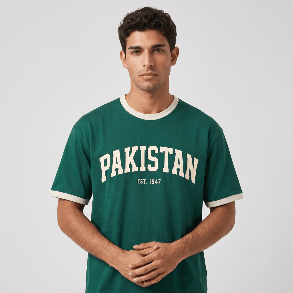 Heritage 1947 Collegiate Ringer Tee XS - Premium Unisex Graphic T-Shirt | LEKSI Pakistan