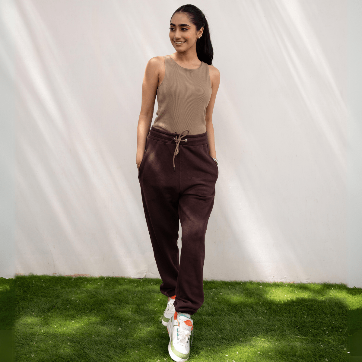 Hershey’s Chocolate Brown Terry Sweatpants (Summer - Friendly) XS - Premium Unisex Sweatpants | LEKSI Pakistan