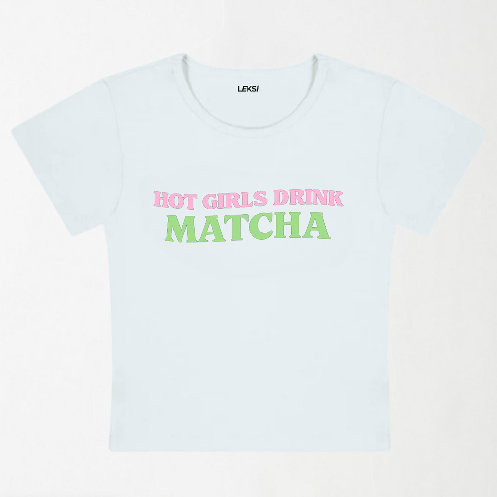 Hot Girls Drink Matcha Y2K Baby Tee XXS - Premium Unisex | LEKSI Pakistan