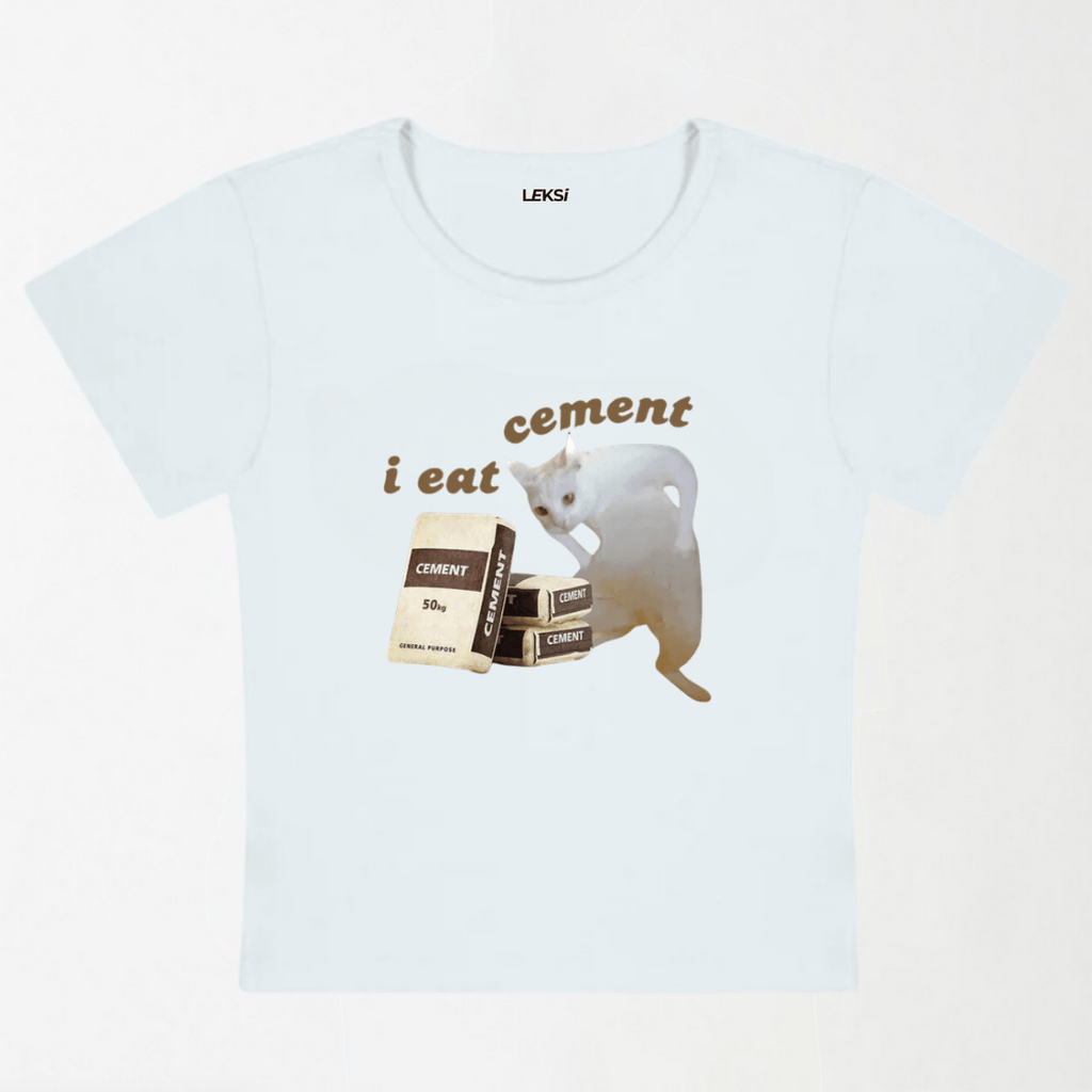 I Eat Cement Y2K Baby Tee XXS - Premium Unisex | LEKSI Pakistan