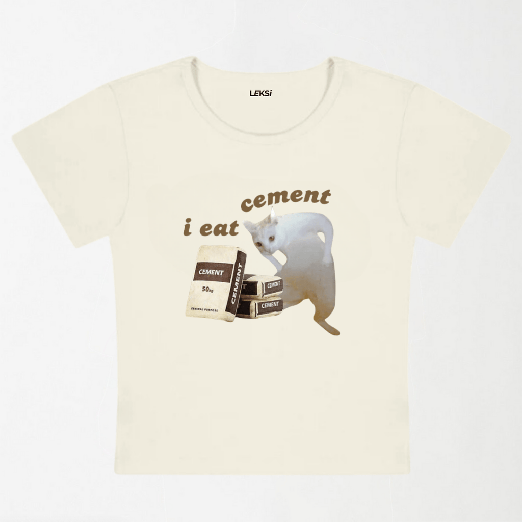 I Eat Cement Y2K Baby Tee XXS - Premium Unisex | LEKSI Pakistan