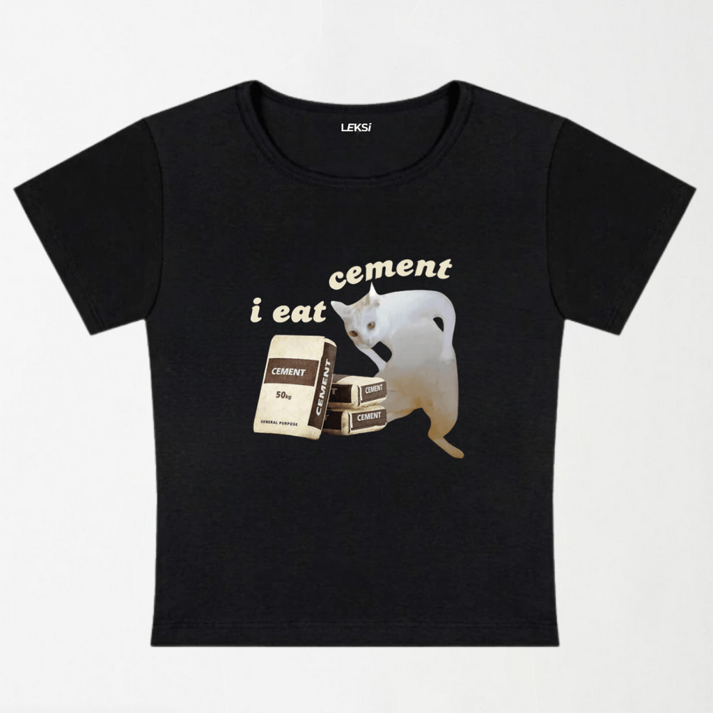 I Eat Cement Y2K Baby Tee XXS - Premium Unisex | LEKSI Pakistan