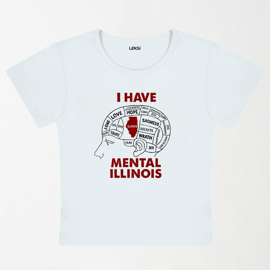 I Have Mental Illinois Y2K Baby Tee XXS - Premium Unisex | LEKSI Pakistan