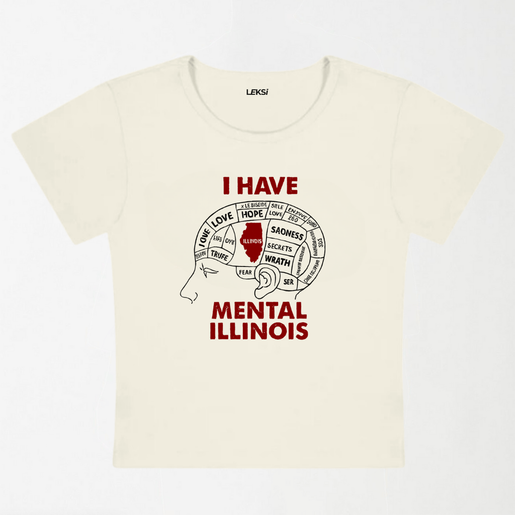 I Have Mental Illinois Y2K Baby Tee XXS - Premium Unisex | LEKSI Pakistan
