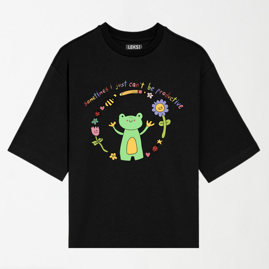 I Just Can't Be Productive - Round Neck Unisex T Shirt S - Premium Unisex Graphic T-Shirt | LEKSI Pakistan