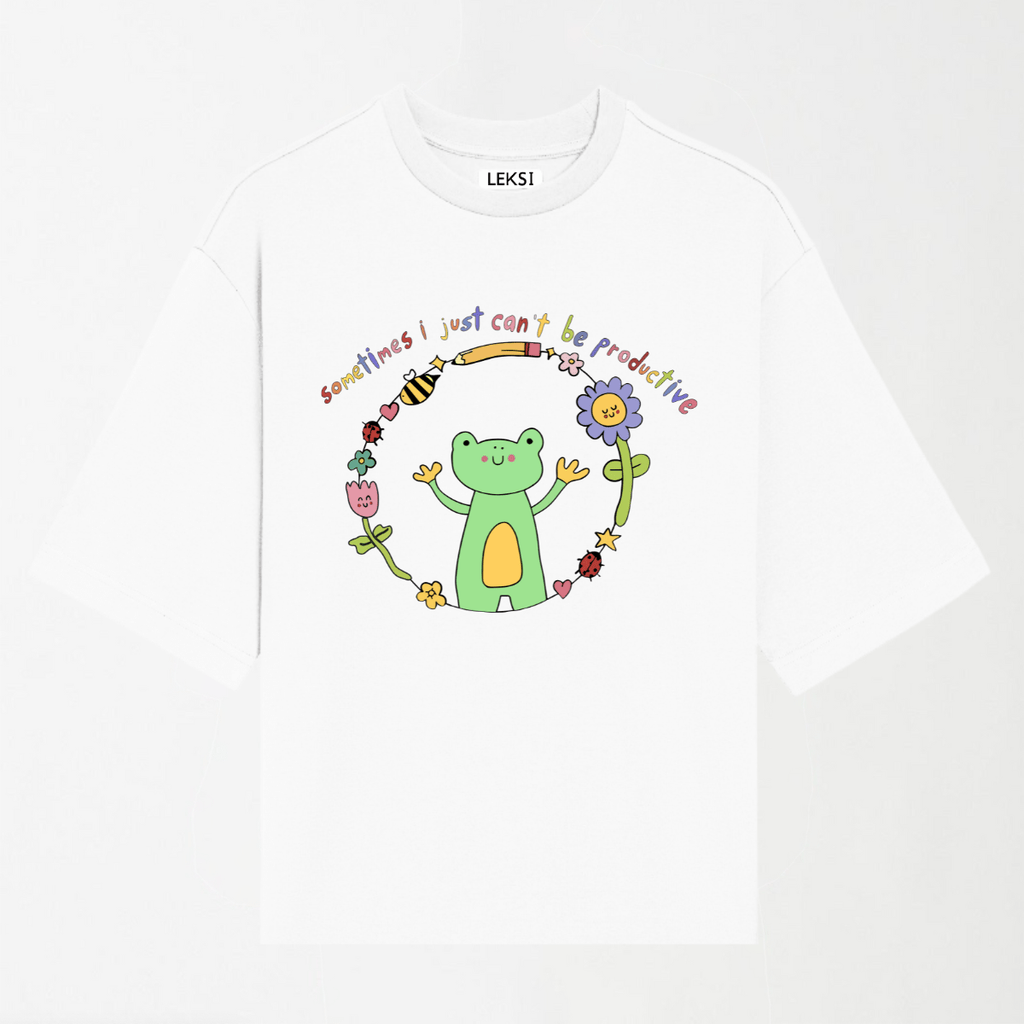 I Just Can't Be Productive - Round Neck Unisex T Shirt S - Premium Unisex Graphic T-Shirt | LEKSI Pakistan