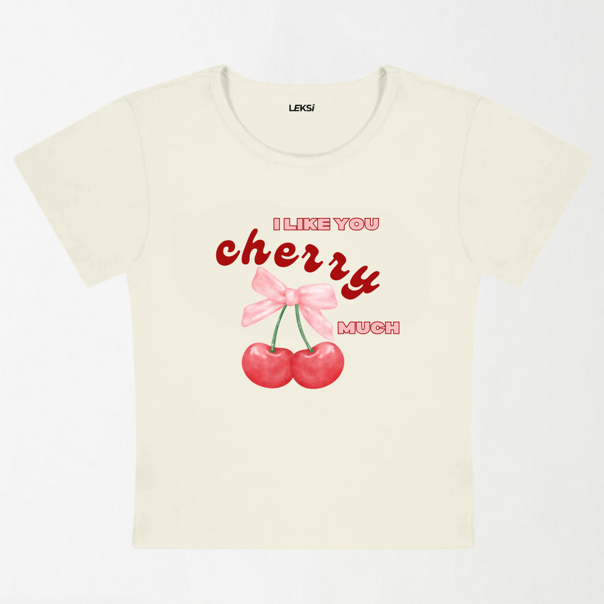 I Like You Cherry Much Y2K Baby Tee XXS - Premium Unisex | LEKSI Pakistan