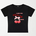 I Like You Cherry Much Y2K Baby Tee XXS - Premium Unisex | LEKSI Pakistan