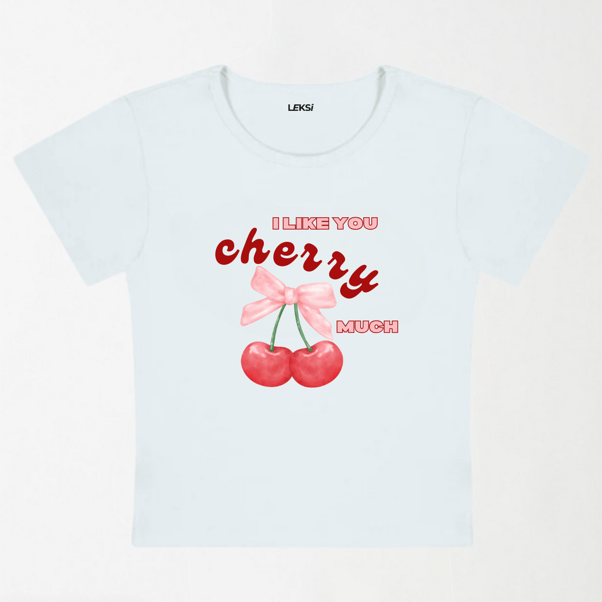I Like You Cherry Much Y2K Baby Tee XXS - Premium Unisex | LEKSI Pakistan