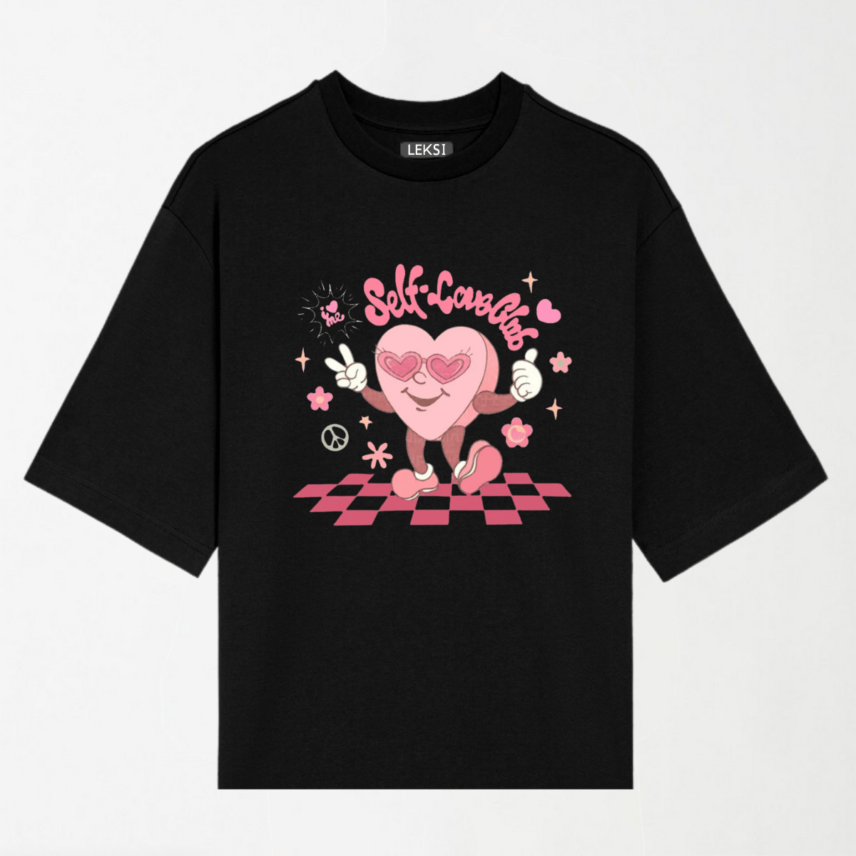 I Love Me Self Love Club - Round Neck Unisex T Shirt S - Premium Unisex Graphic T-Shirt | LEKSI Pakistan