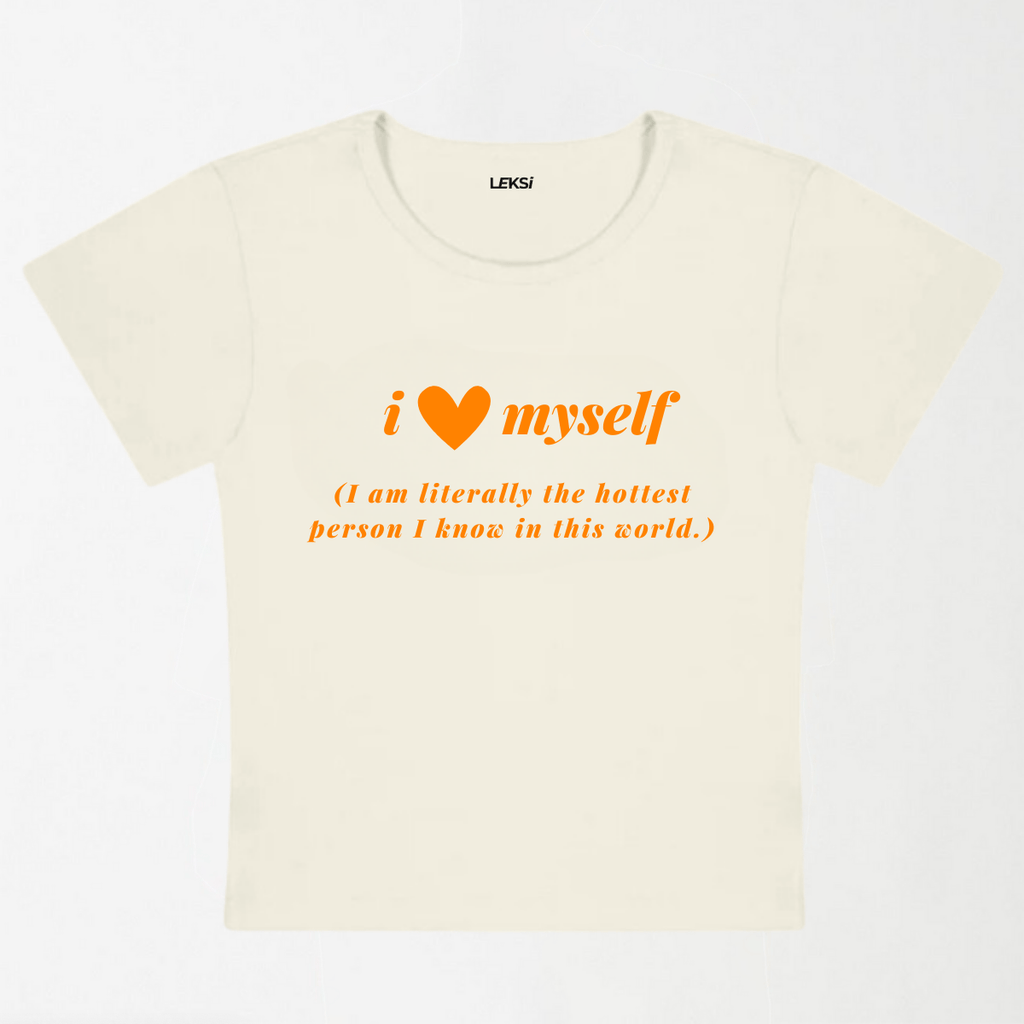 I Love Myself The Hottest Person Y2K Baby Tee XXS - Premium Unisex | LEKSI Pakistan