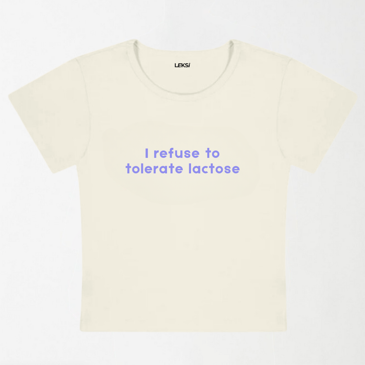 I Refuse To Tolerate Lactose Y2K Baby Tee XXS - Premium Unisex | LEKSI Pakistan