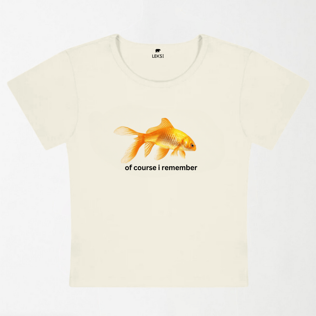 I Remember Goldfish Y2K Baby Tee XXS - Premium Unisex | LEKSI Pakistan