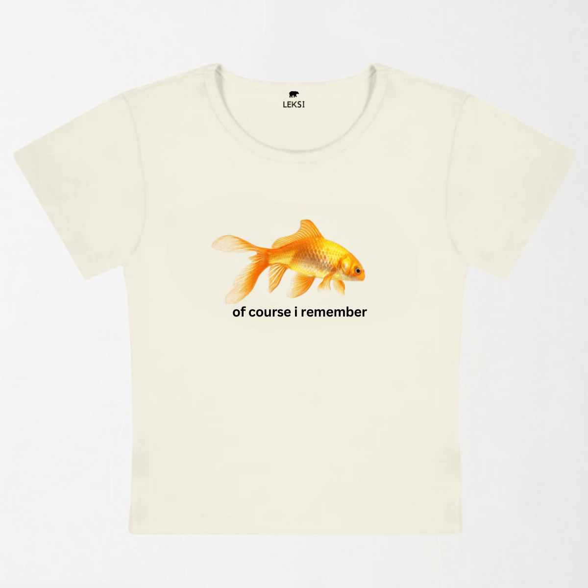 I Remember Goldfish Y2K Baby Tee XXS - Premium Unisex | LEKSI Pakistan