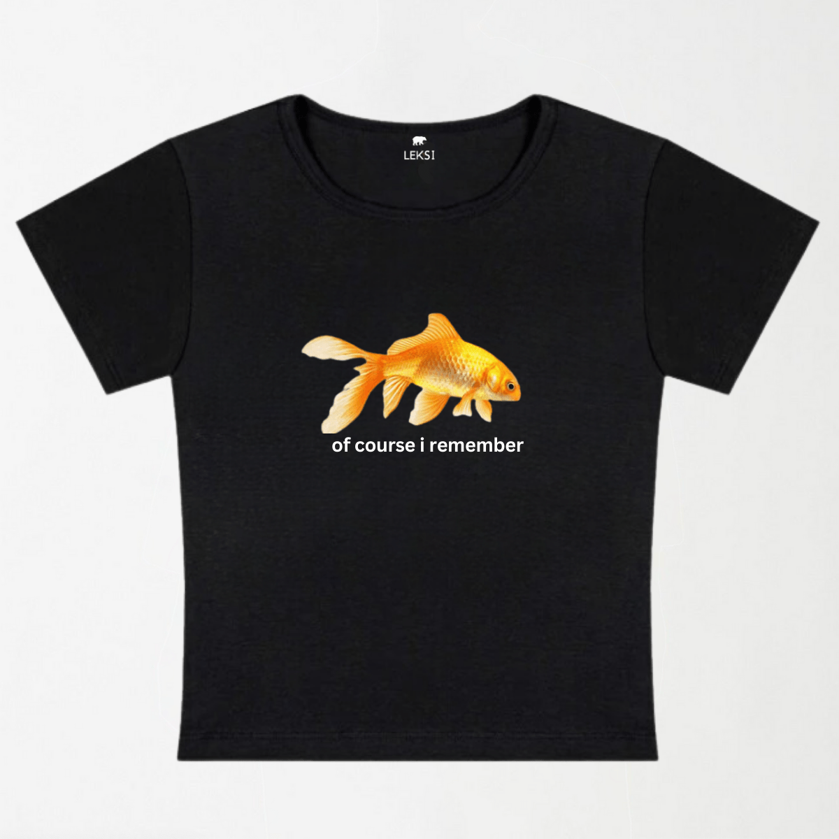 I Remember Goldfish Y2K Baby Tee XXS - Premium Unisex | LEKSI Pakistan