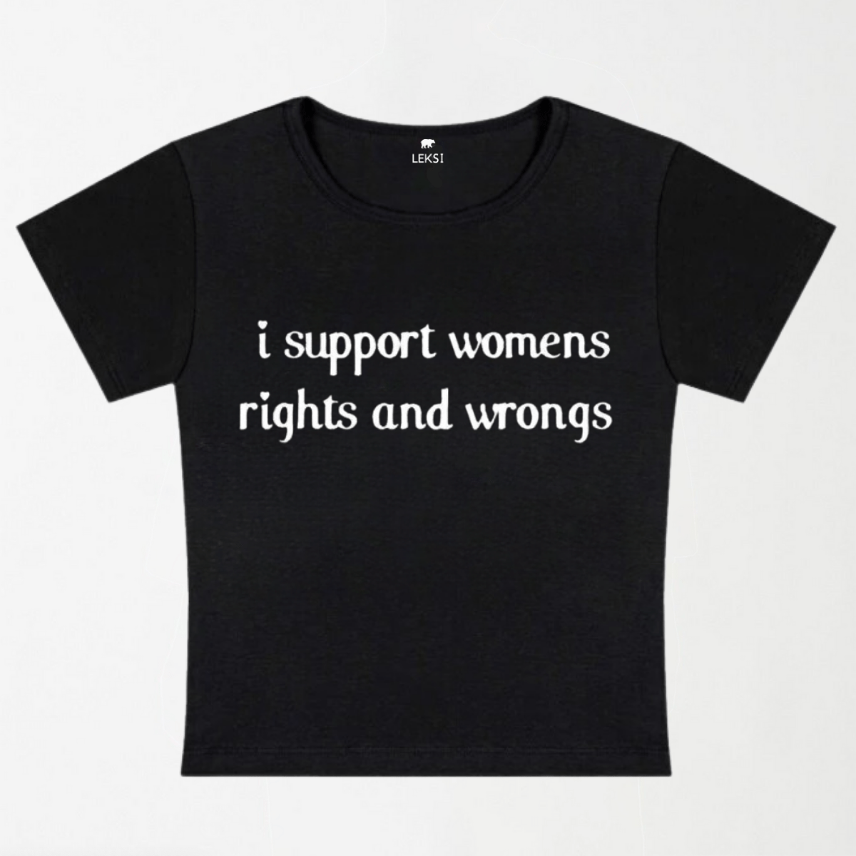 I Support Women Y2k Baby Tee XXS - Premium Unisex | LEKSI Pakistan