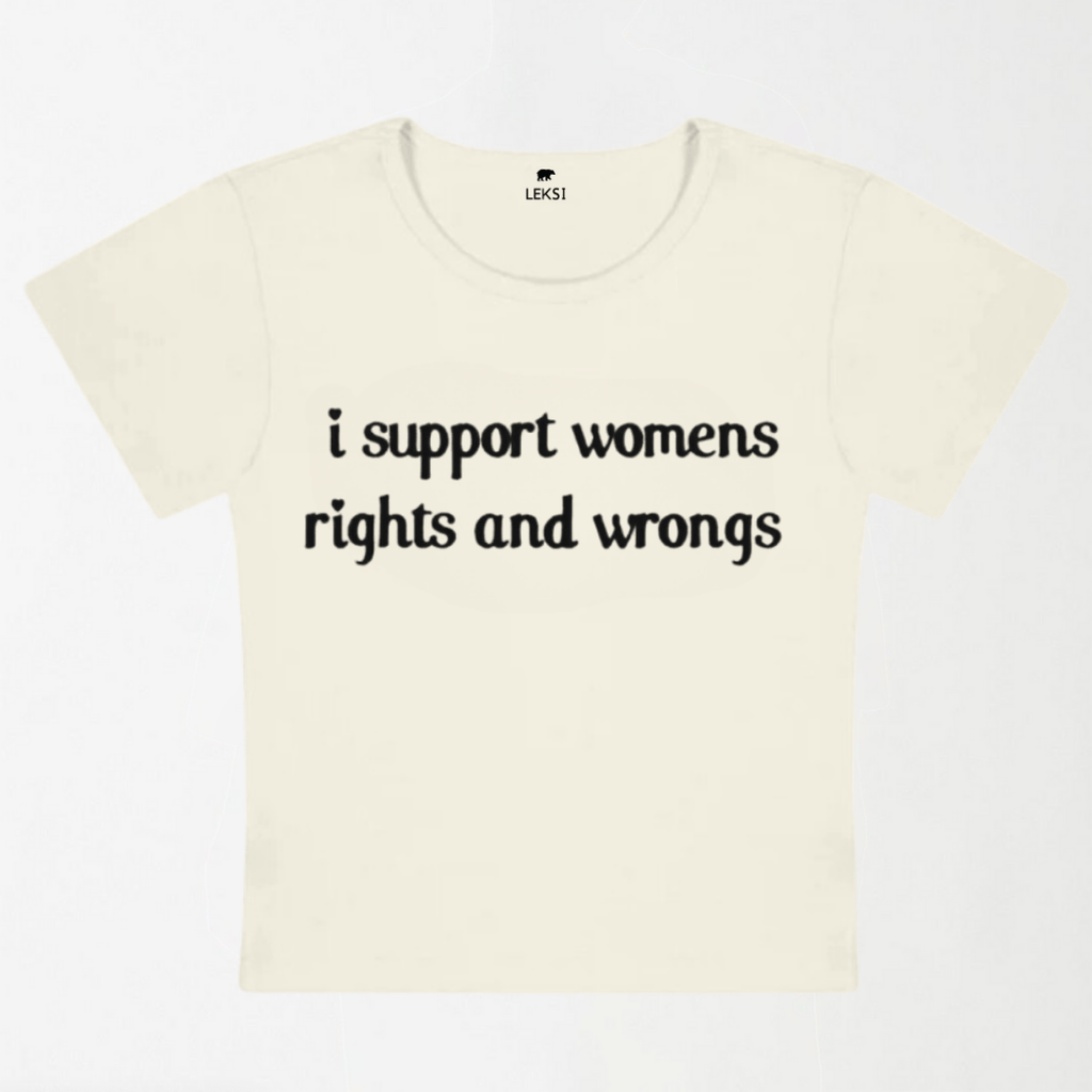 I Support Women Y2k Baby Tee XXS - Premium Unisex | LEKSI Pakistan