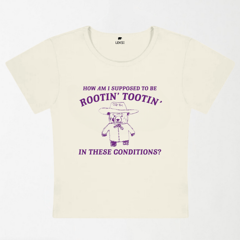 I Supposed To Be Rootin' Tootin' Y2K Baby Tee XXS - Premium Unisex | LEKSI Pakistan