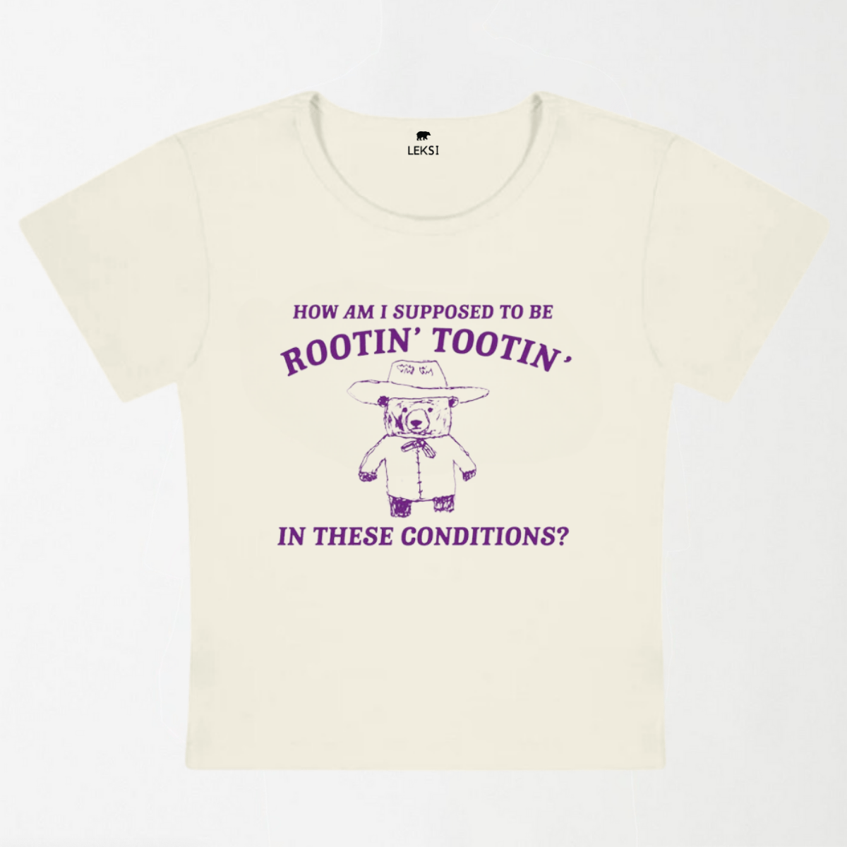 I Supposed To Be Rootin' Tootin' Y2K Baby Tee XXS - Premium Unisex | LEKSI Pakistan