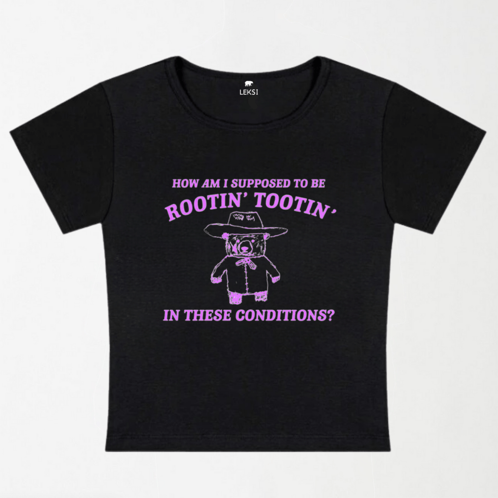 I Supposed To Be Rootin' Tootin' Y2K Baby Tee XXS - Premium Unisex | LEKSI Pakistan