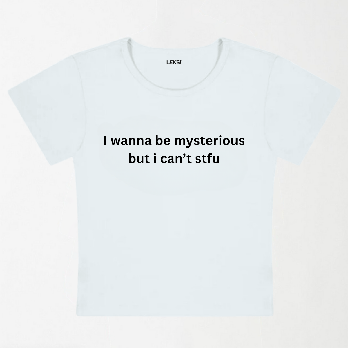 I Wanna Be Mysterious Y2K Baby Tee XXS - Premium Unisex | LEKSI Pakistan
