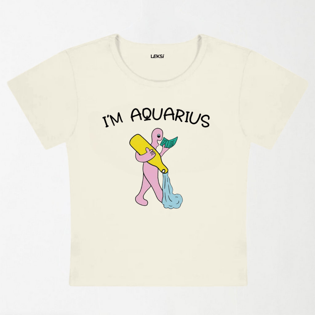 I'M Aquarius Y2K Baby Tee XXS - Premium Unisex | LEKSI Pakistan