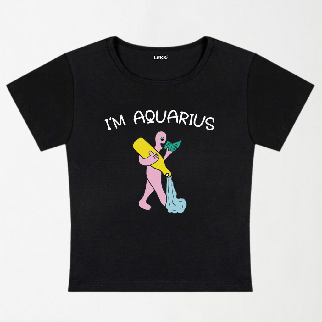 I'M Aquarius Y2K Baby Tee XXS - Premium Unisex | LEKSI Pakistan