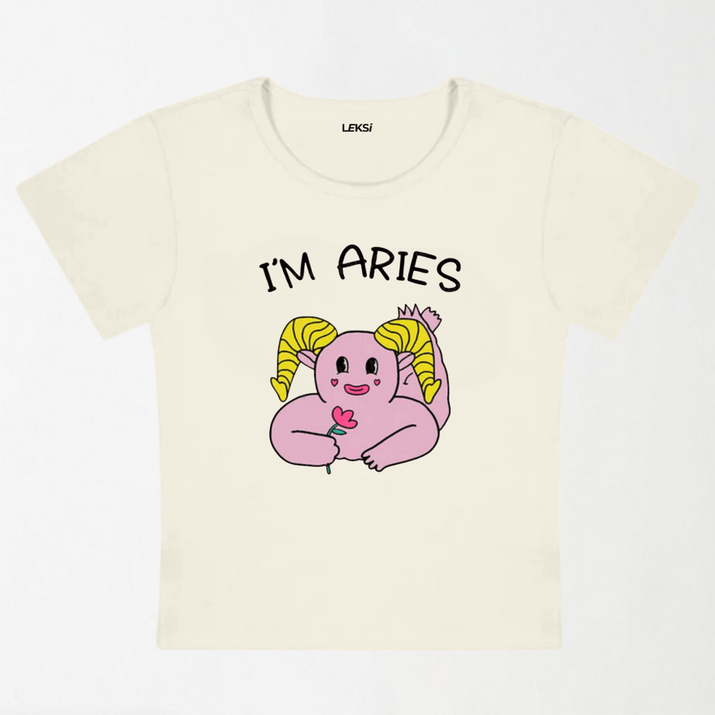 I'M Aries Y2K Baby Tee XXS - Premium Unisex | LEKSI Pakistan
