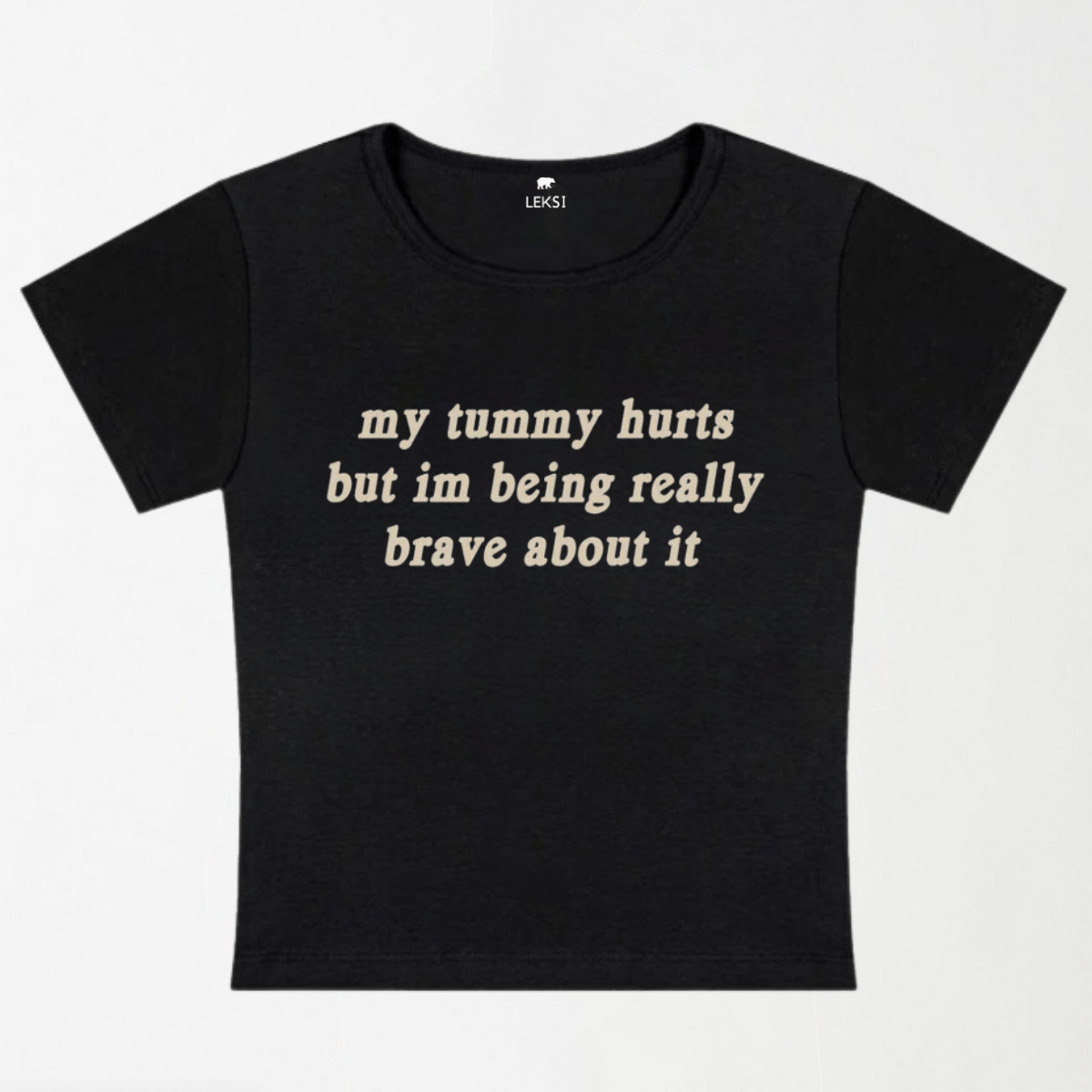 Im Being Really Brave About It Y2K Baby Tee XXS - Premium Unisex | LEKSI Pakistan