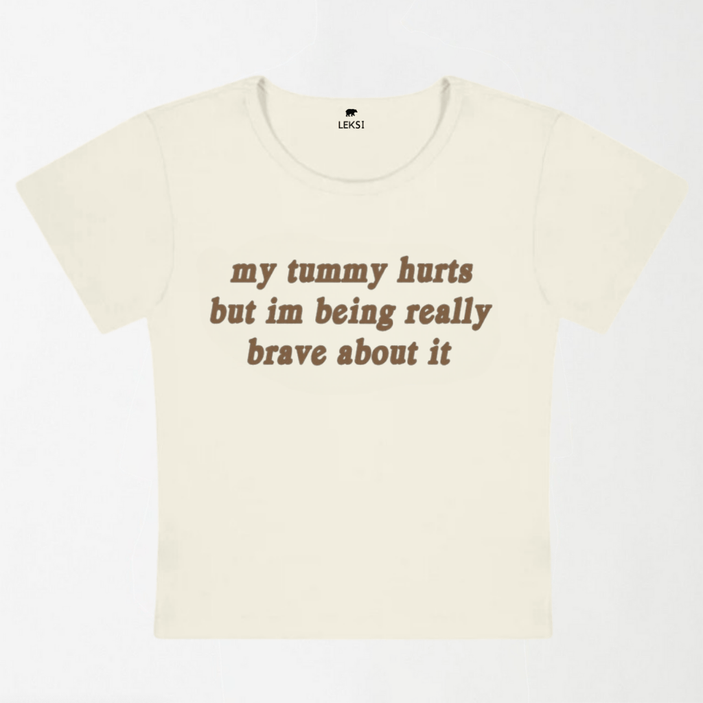 Im Being Really Brave About It Y2K Baby Tee XXS - Premium Unisex | LEKSI Pakistan