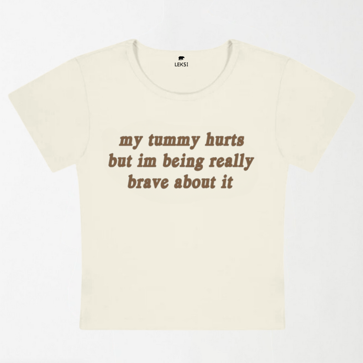 Im Being Really Brave About It Y2K Baby Tee XXS - Premium Unisex | LEKSI Pakistan