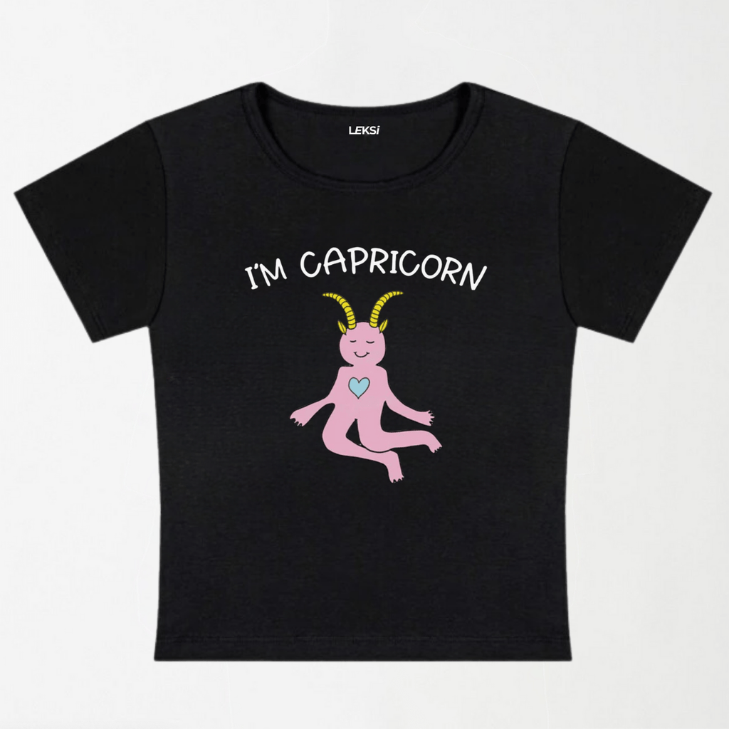 I'M Capricorn Y2K Baby Tee XXS - Premium Unisex | LEKSI Pakistan