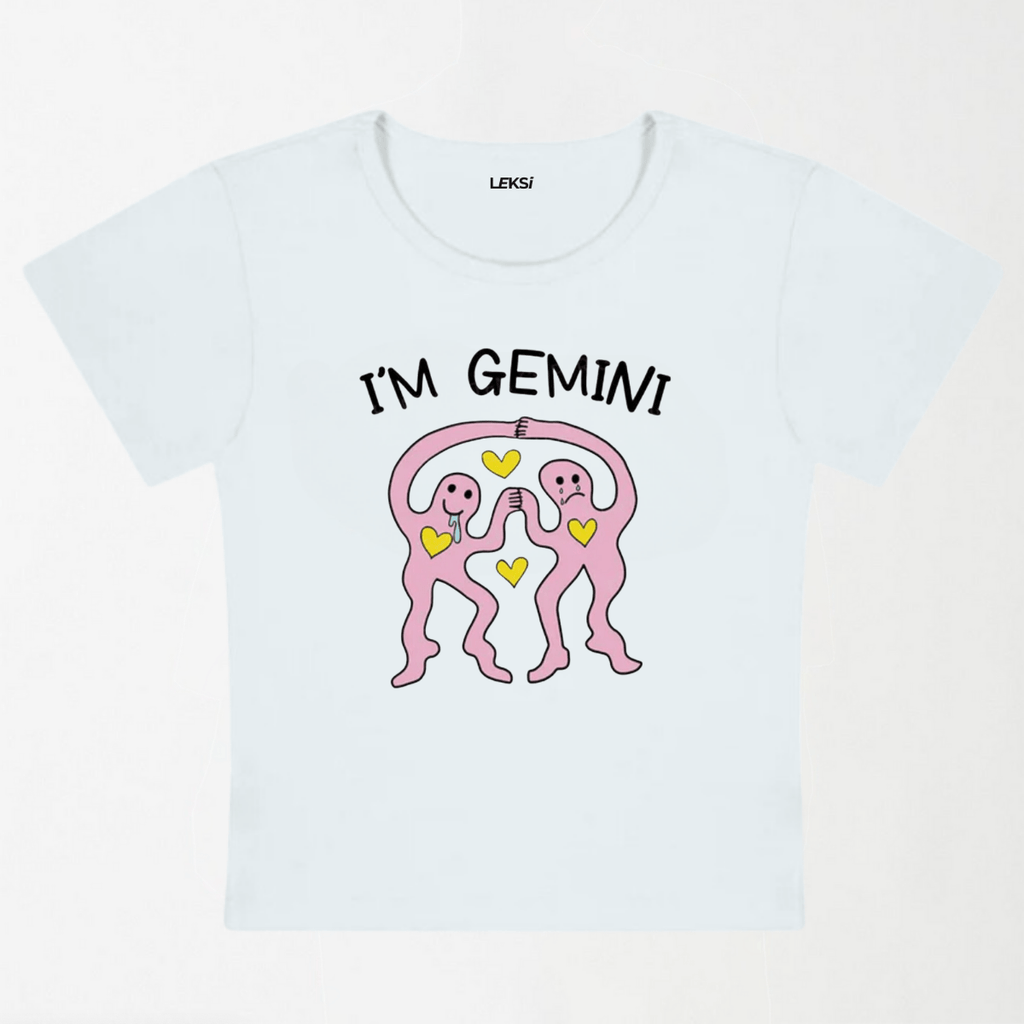 I'M Gemini Y2K Baby Tee XXS - Premium Unisex | LEKSI Pakistan