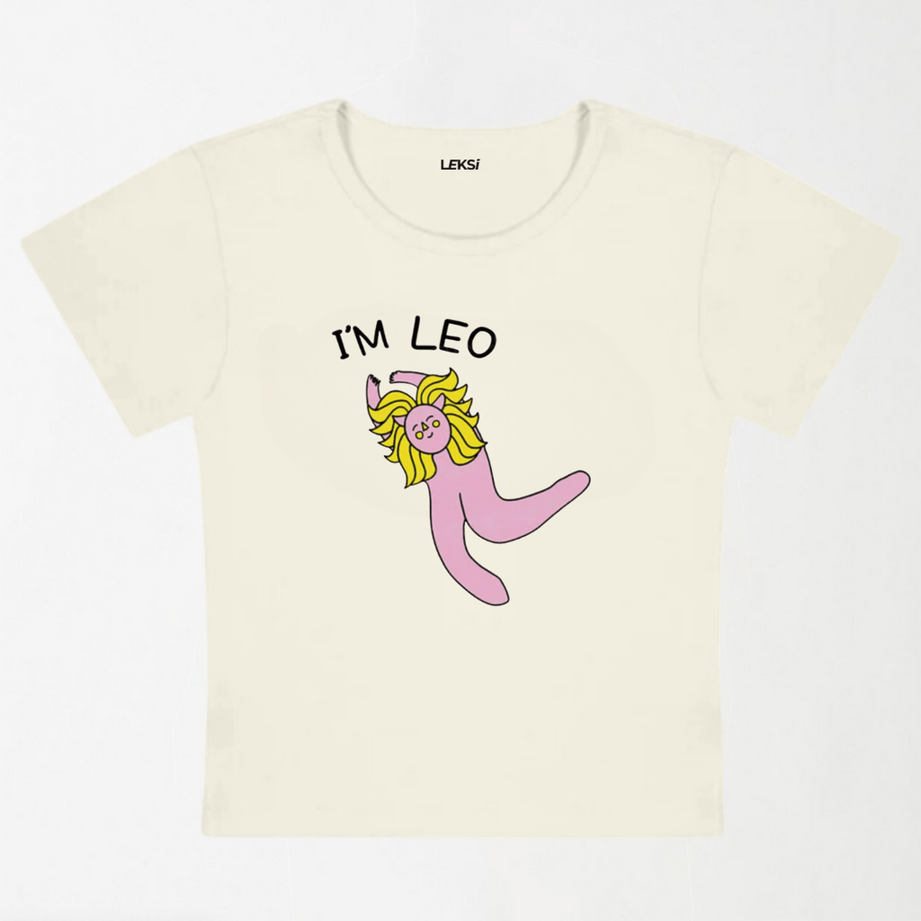 I'M Leo Y2K Baby Tee XXS - Premium Unisex | LEKSI Pakistan