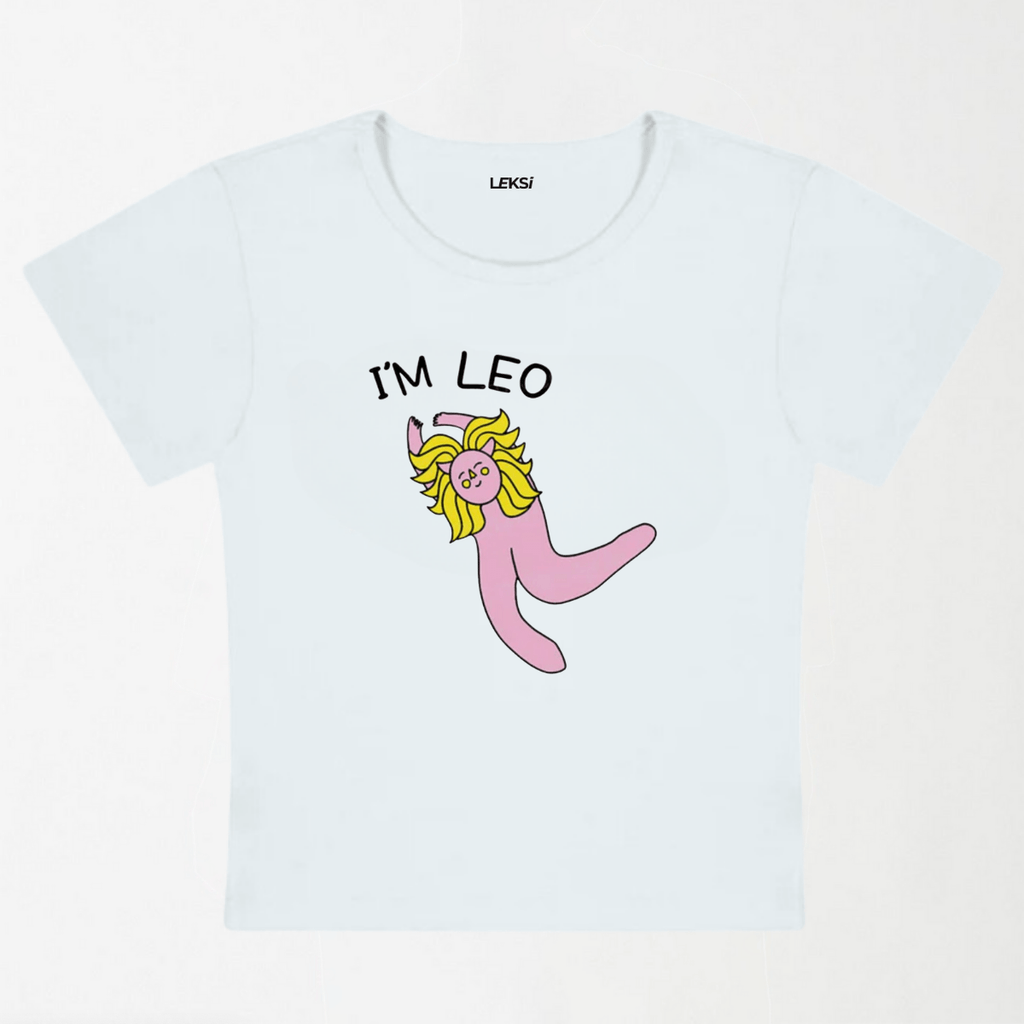 I'M Leo Y2K Baby Tee XXS - Premium Unisex | LEKSI Pakistan