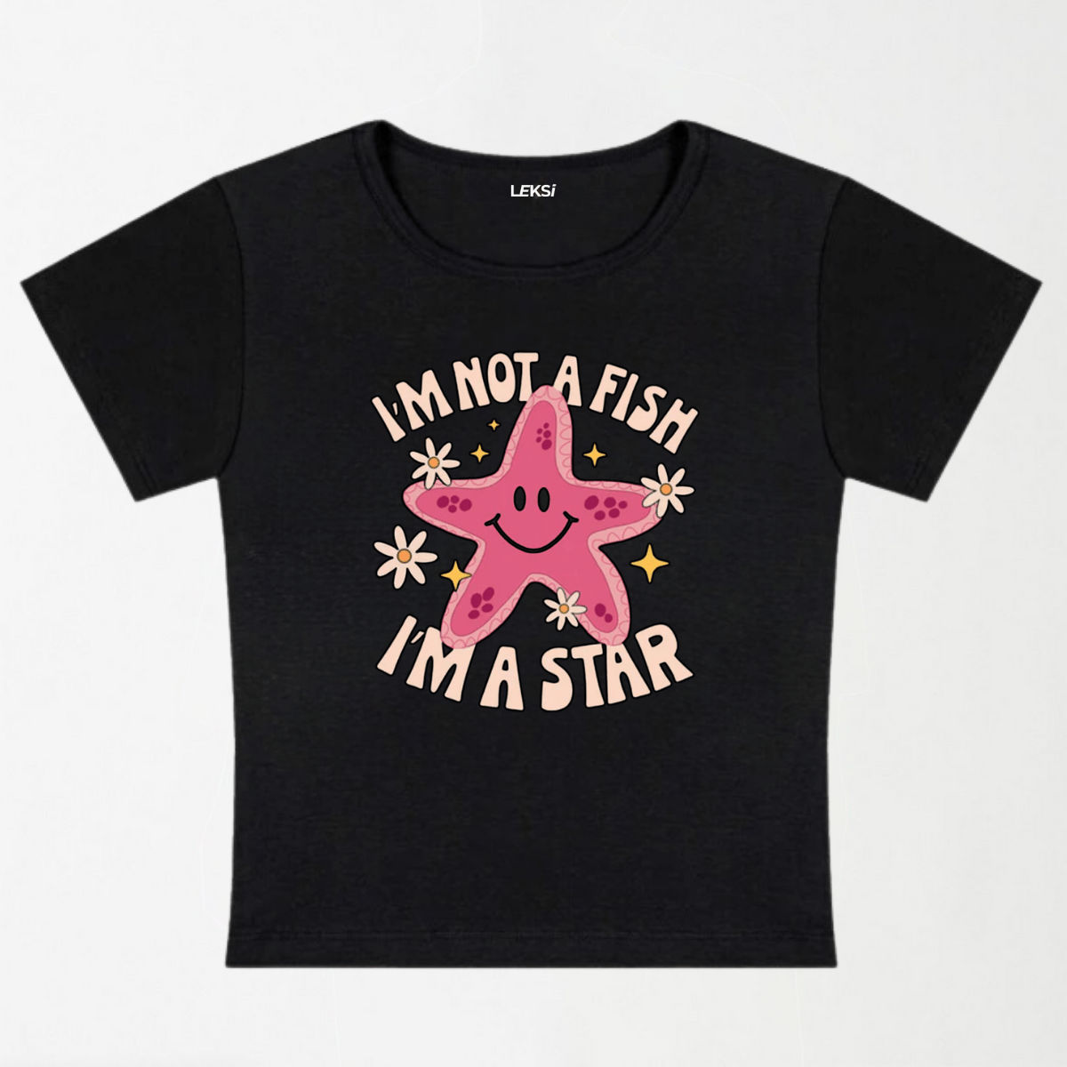 I'm Not A Fish I'm A Star Y2K Baby Tee XXS - Premium Unisex | LEKSI Pakistan