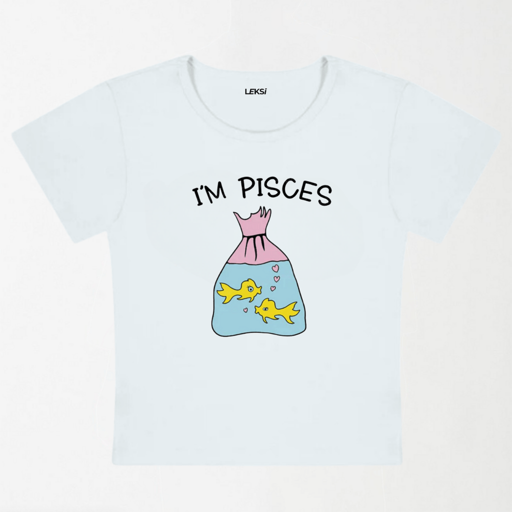 I'M Pisces Y2K Baby Tee XXS - Premium Unisex | LEKSI Pakistan