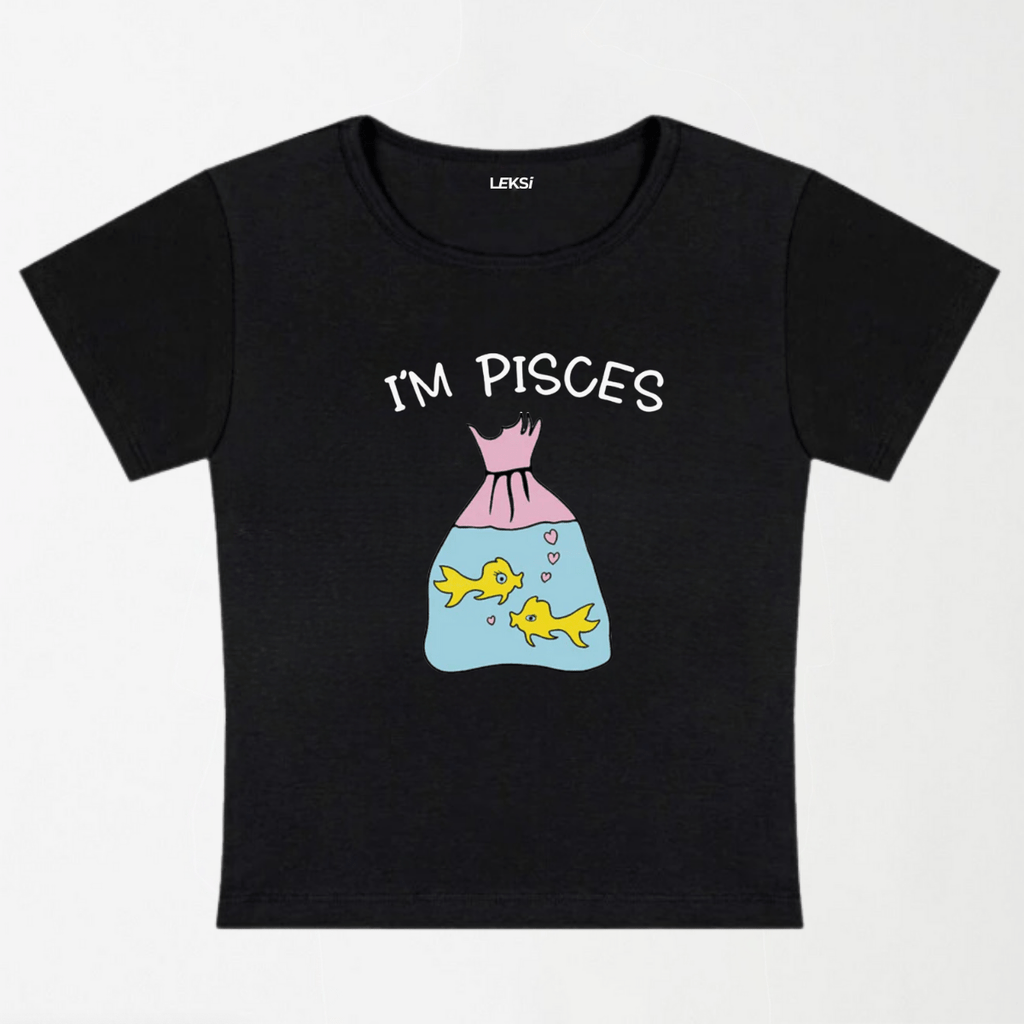 I'M Pisces Y2K Baby Tee XXS - Premium Unisex | LEKSI Pakistan