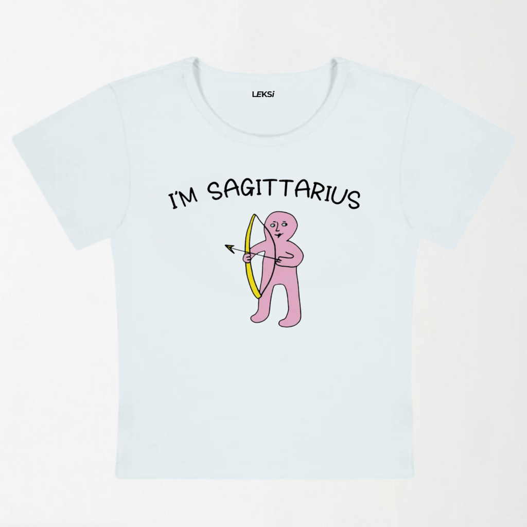 I'M Sagittarius Y2K Baby Tee XXS - Premium Unisex | LEKSI Pakistan