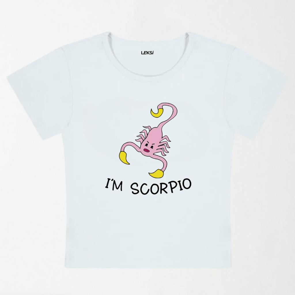 I'M Scorpio Y2K Baby Tee XXS - Premium Unisex | LEKSI Pakistan