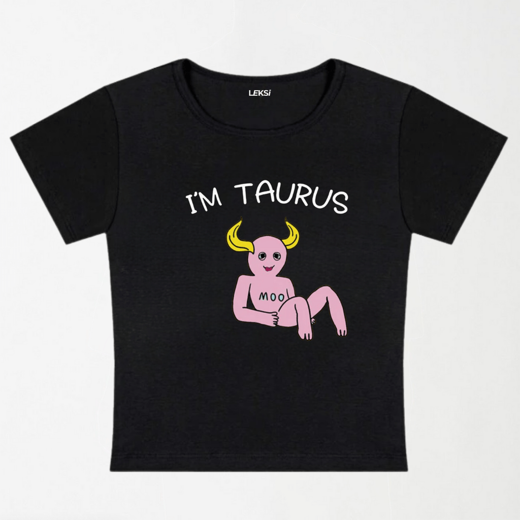 I'M Taurus Y2K Baby Tee XXS - Premium Unisex | LEKSI Pakistan