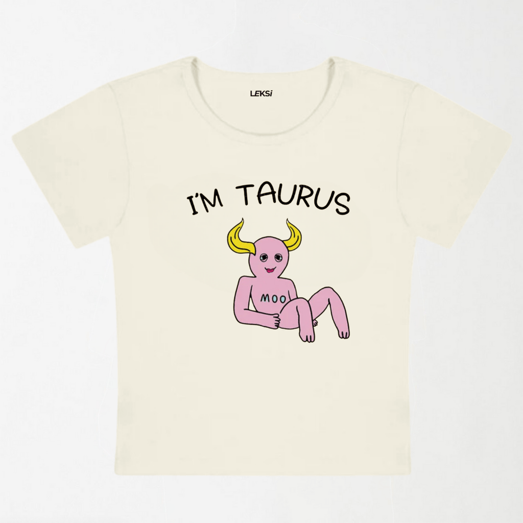I'M Taurus Y2K Baby Tee XXS - Premium Unisex | LEKSI Pakistan