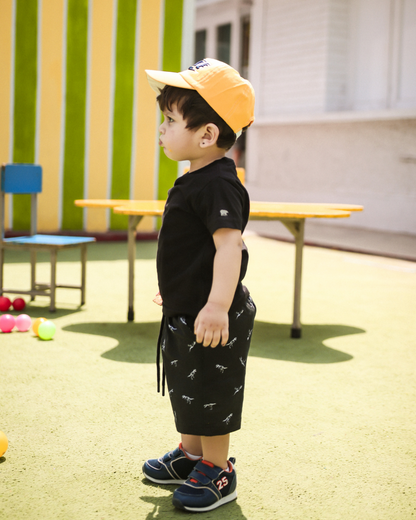 Plain Black Unisex Kids T-Shirt