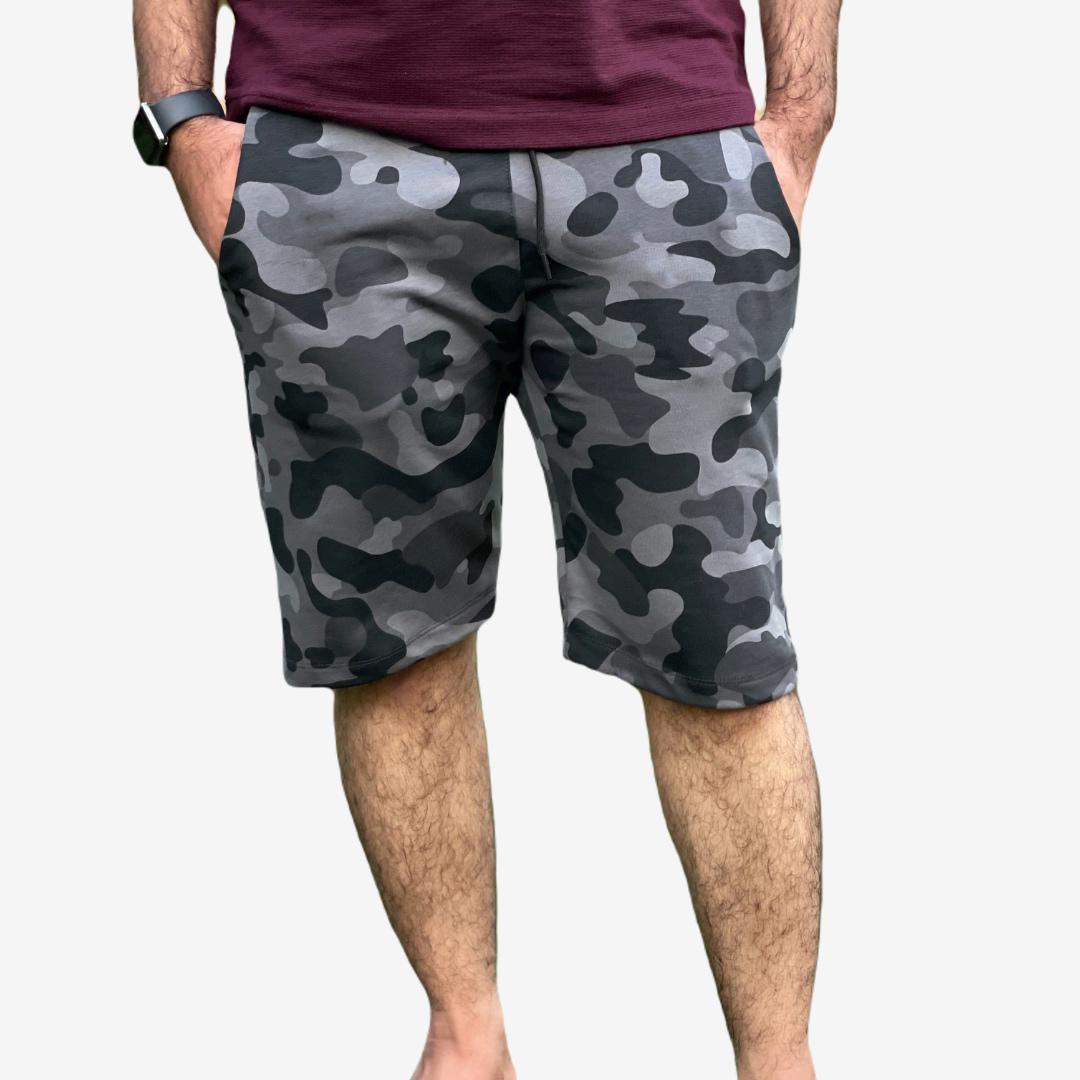 Mens grey clearance camo shorts